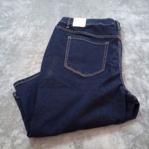 Lane Bryant Jeans Womens 28 Dark Wash Mid Rise Stretch Skinny Pedal Crop